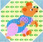 JPIP143GCh-BONITA BEAR BY JP NEEDLEPOINT