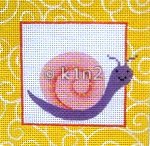 JPIPS76Ch-PURPLE AND PINK SNAIL BYJP NEEDLEPOINT