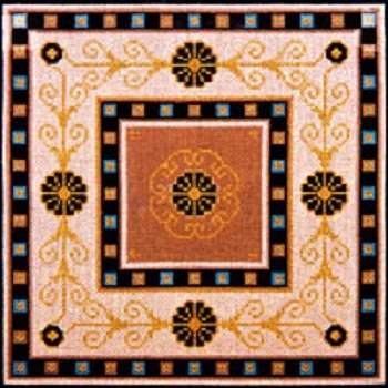 JPLTF339 TAUPE BLACK TEFILLIN BAG by JP Needlepoint