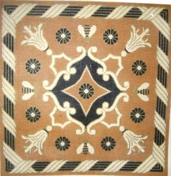 JPL509-BROWN BEES AND TASSELS BY JP Needlepoint