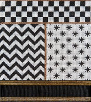 JPP182 BLACK and WHITE GRAPHICS PURSE by JP Needlepoint 