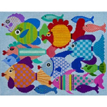 FISH SCHOOL by JP Needlepoint - JPS102