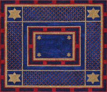 JPTB021T-XL NAVY AND WINE TALLIS BAG by JP Needlepoint