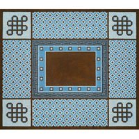 BLUE BROWN DIAMONDS TALLIS BAG by JP NEEDLEPOINT - JPTB027