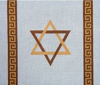 JPTB052T-BROWN STAR TALLIS BAG by JP Needlepoint