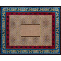 BLUE RED GREEK KEY TALLIS BAG by JP Needlepoint - JPTB084