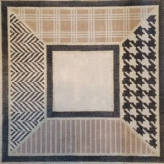 JPTF096 HOUNDSTOOTH HERRINGBONE TEFILLIN by JP Needlepoint