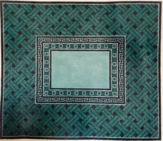TEAL BASKETWEAVE TALLIS by JP Needlepoint - JPTB105