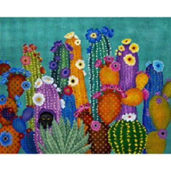 JPV070 CACTUS SMACKED US by JP Needlepoint