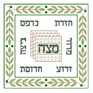 VINE BORDER MATZOH COVER by Tonya STITCH GUIDE JTV004sg