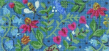 KCBB06 FOLK ART FLOWERS WALLET INSERT by Kelly Clark