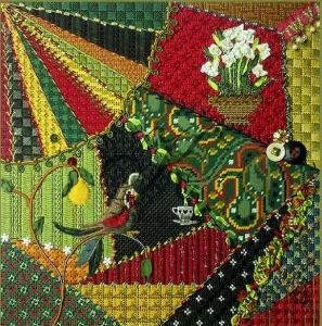 KCN012sg CHRISTMAS CRAZY QUILT STITCH GUIDE ONLY by Kelly Clark
