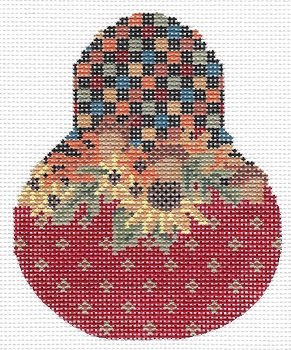 KCN1436 AUTUMN FOLK ART PEAR by Kelly Clark