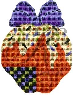 KCN1704-Tangerine Swirls Halloween Apple by Kelly Clark