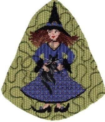 KCNKAH16-Felicia Felinius Witch on a Stick by Kelly Clark
