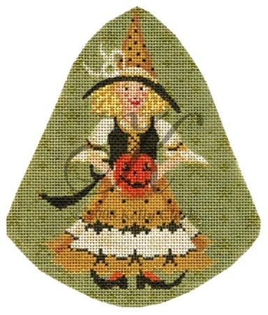 KCNKAH18-Jacquelyn Jack O' Lantern Witch on a Stick by Kelly Clark