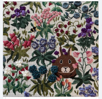 KPPF102 BUNNY TAPESTRY PILLOW by Katherine Parfet