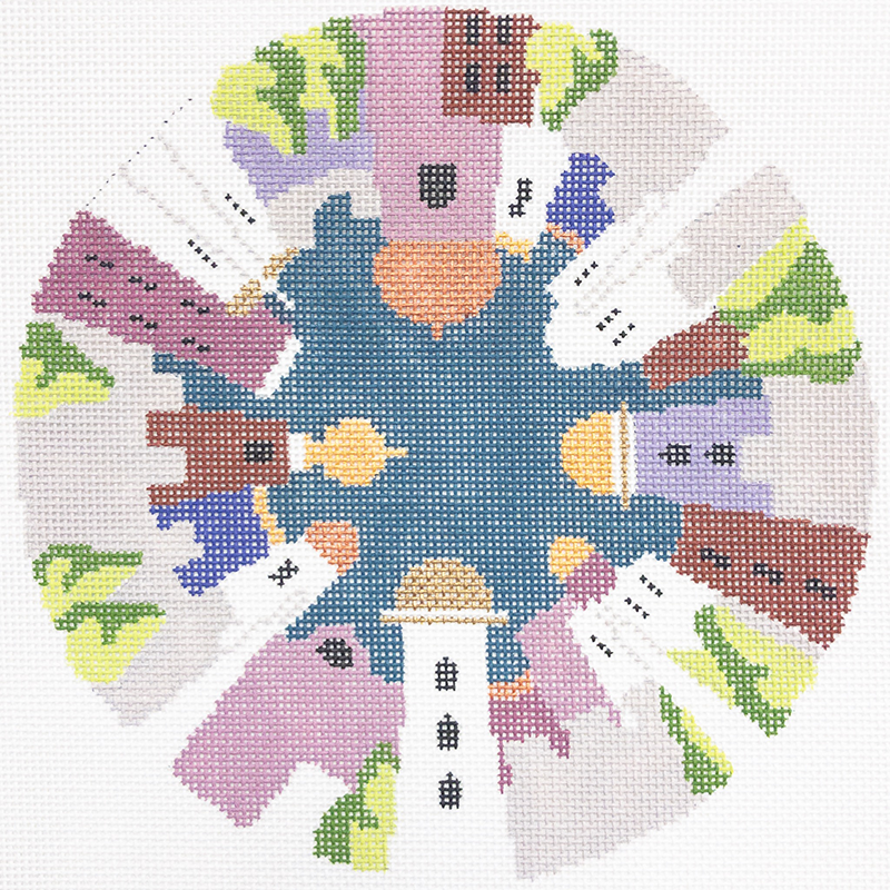 KPPF303a CITY OF JERUSALEM  YARMULKE KEPAH by Katherine Parfet KPPF303a