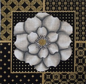 LANI1029 WHITE FLOWER COLLAGE by Lani