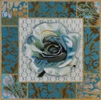 LANI1090 TEAL ROSE COLLAGE by Lani