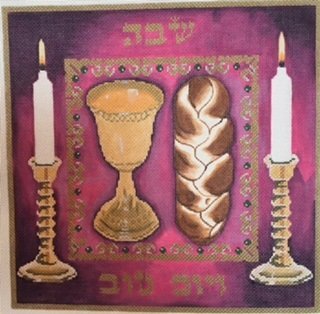 CANDLES WINE CHALLAH COVER by Lani Stitch Guide - LANI401Bsg