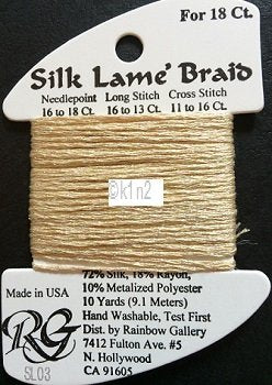 03 ECRU  SILK LAME BRAID