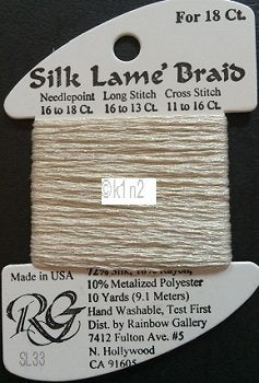 33 EGGSHELL   SILK LAME BRAID
