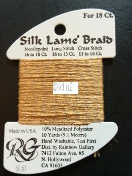 61 SAND GOLD SILK LAME BRAID