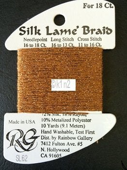 62 DARK SAND GOLD SILK LAME BRAID