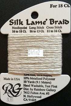 81 PLATINUM SILK LAME BRAID