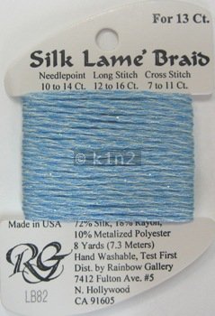 82 LIGHT CHINA BLUE  SILK LAME BRAID