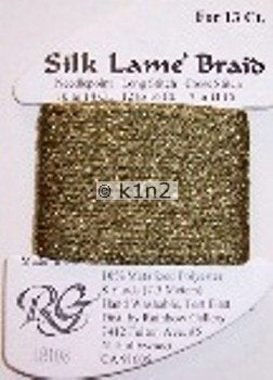 103 OLIVE  SILK LAME BRAID