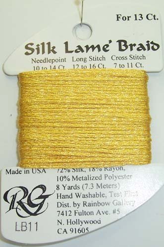 11 YELLOW  SILK LAME BRAID