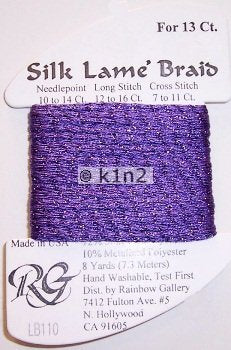 110 DARK VIOLET SILK LAME BRAID