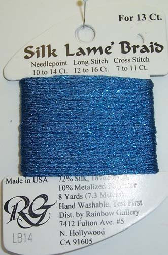 14 BLUE SILK LAME BRAID