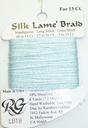 18 SURF BLUE SILK LAME BRAID