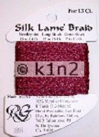 97 RUBY RED  SILK LAME BRAID