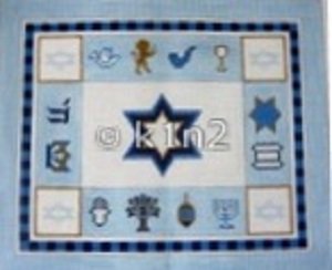 LEEJ167T-LIGHT BLUE CENTER TALLIS BAG by Lee's Needlearts