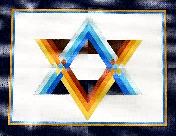 LEEJ173T-BLUE GOLD STAR BORDER TALLIS by Lee's Needlearts
