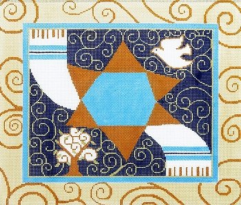 LEEJ193T-SYMBOLS SWIRL BORDER TALLIS BAG by Lee's Needlearts
