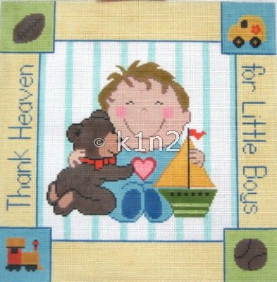 LEEWH1223Ch-THANK HEAVEN FOR LITTLE BOYS by Lee's Needlearts