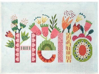 LEEWH1356 HELLO by Lee's Needlearts 