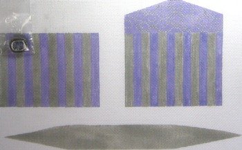 3D PURPLE GREY Purse by Little Shoppe Canvas LSCCPB001