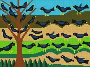 MCLP247 TREE OF BLACKBIRDS by The Meredith Collection