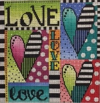 MIN2509SQ LOVE SQUARE by Mindy Needlepoint
