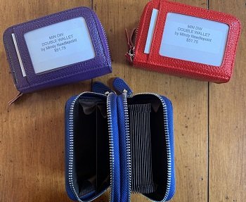DOUBLE MINI WALLET for Needlepoint or Photo Insert