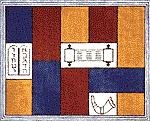 MN0117ta-JUDAIC PATCHWORK TALLIS by MAGIC NEEDLE
