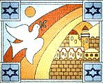 MN0144ta-NOAH'S DOVE BRIGHT OR GOLD TALLIS by MAGIC NEEDLE