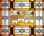 MN0145ta-JERUSALEM STAINED GLASS TALLIS by MAGIC NEEDLE