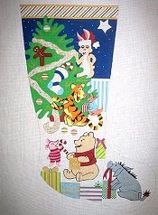 MN0296-POOH STOCKING by Magic Needle